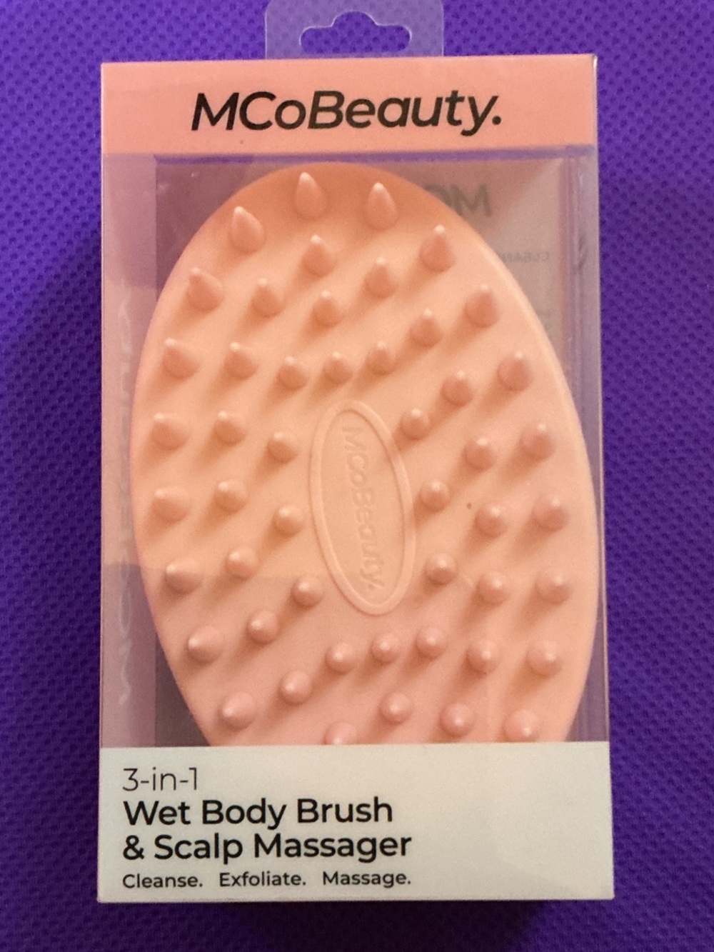 MCoBeauty Pink 3-in-1 Wet Body Brush & Scalp Massager